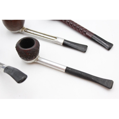 1336 - Four assorted vintage estate smoking pipes to include Falcon, Alco, Rocket etc.