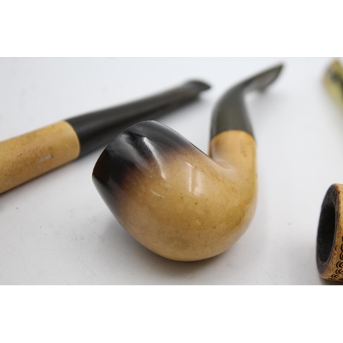 1337 - Three vintage Meerschaum Estate smoking pipes