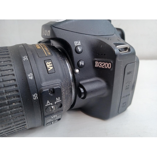 511 - Two items, one Nikon D3200 DSLR fitted with Nikkor AF-S DX 18-55mm 1:3.5-5.6G VR lens and one boxed ... 