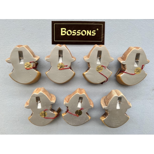 116 - Seven Bossons The Squire hand painted chalkware head wall plaques