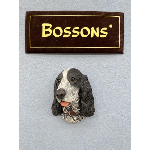 141 - Ten boxed Bossons Cocker Spaniel hand painted chalkware head wall plaques