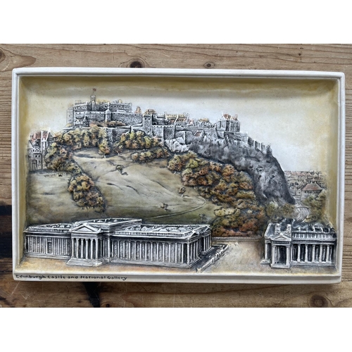 156 - Fourteen Bossons Ivorex hand painted chalkware wall plaques to include Shakespeare's House, St Paul'... 