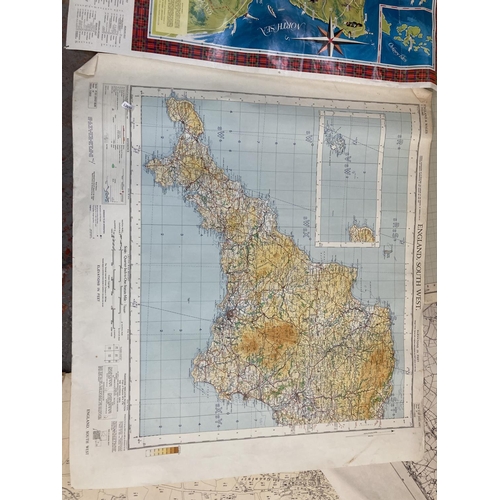 289 - A collection of various vintage ordnance maps to include St. Agnes, Land's End, South Wales etc.