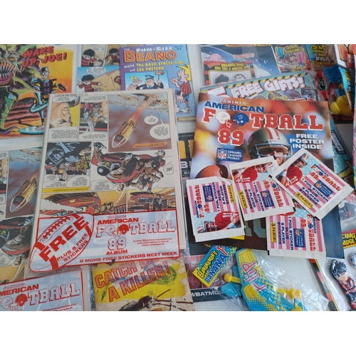 534 - A collection of comics, many with free gifts and some multiple copies to include Dan Dare Holiday Sp... 