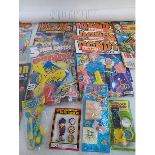 534 - A collection of comics, many with free gifts and some multiple copies to include Dan Dare Holiday Sp... 