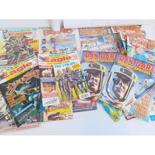 534 - A collection of comics, many with free gifts and some multiple copies to include Dan Dare Holiday Sp... 