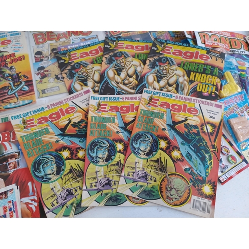 534 - A collection of comics, many with free gifts and some multiple copies to include Dan Dare Holiday Sp... 