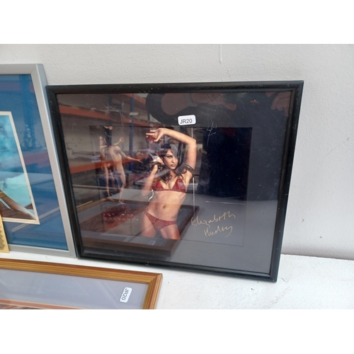 536 - A collection of seven framed signed photographs, some with certificates of authenticity to include L... 