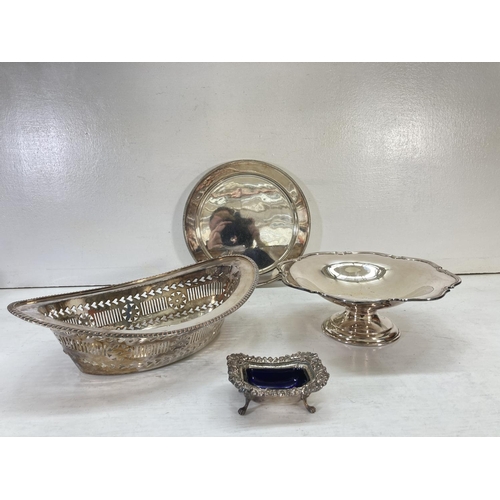 193 - A large collection of antique and vintage silver plated ware to include tea pot, dishes, footed bowl... 