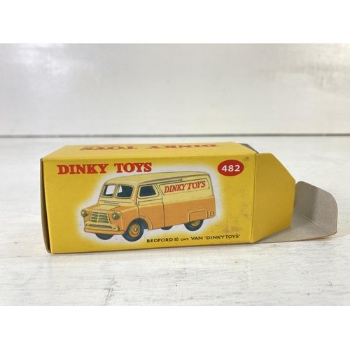 208 - Four boxed toys, one Dinky 482 Bedford 10CWT van, one Corgi 258 The Saints car Volvo P.1800, one Tre... 