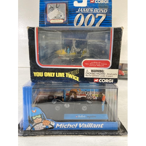 217 - Seven assorted model vehicles to include GE Fabbri Ltd. 007 James Bond Diamonds Are Forever moon bug... 