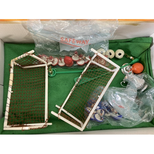 218 - A collection of assorted vintage toys and games to include Subbuteo table football game with accesso... 