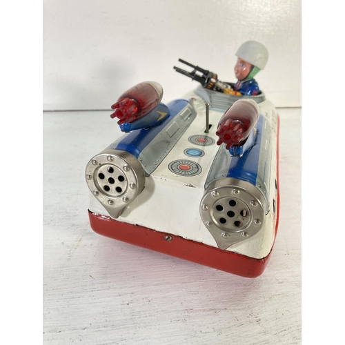 219 - A 1960s Japanese TN Nomura tin plate battery operated Sky Patrol model vehicle - approx. 15cm high x... 