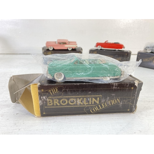 237 - Four boxed The Brooklin Collection diecast model vehicles to include BRK 22 1958 Edsel Citation two ... 