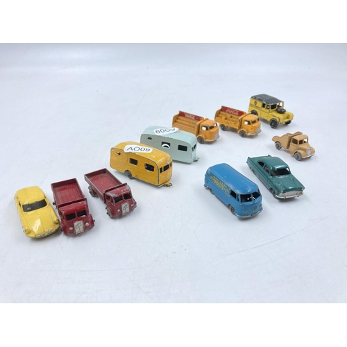 253B - Eleven 1950s Matchbox Lesney diecast model vehicles to include Volkswagen No.34, Ford Zodiac No.33, ... 