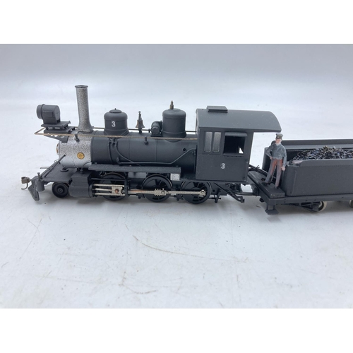 253L - Three pieces of Bachmann model steam railway accessories comprising No.34942 locomotive and tender a... 