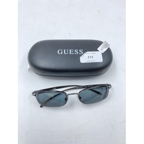 272 - Six cased reading and sunglasses comprising Dolce & Gabbana reading glasses, Guess prescription sung... 