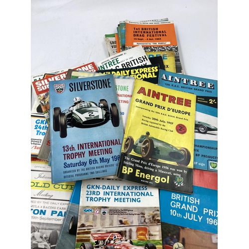 297 - A collection of mid/late 20th century British Grand Prix programs to include Aintree 12th R.A.C. Sat... 