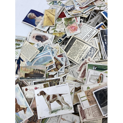 300 - A large collection of assorted cigarette cards to include Senior Service, W. D. & H. O. Will's, John... 