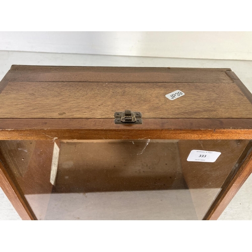 333 - A mid 20th century teak cased and glazed fronted Henri Wintermans advertising cigar display case - a... 