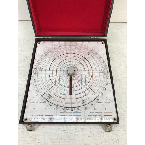 346 - A vintage cased helicopter flying course calculator