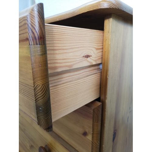 374 - A modern pine chest of four drawers - approx. 74cm high x 84cm wide x 38cm deep