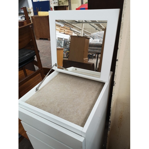 425 - An IKEA white laminate chest of six drawers - approx. 123cm high x 40cm wide x 48cm deep