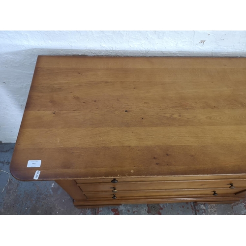 441 - An Arighi Bianchi French oak chest of three drawers with upper secret drawer - approx. 95cm high x 1... 