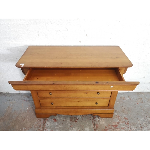 441 - An Arighi Bianchi French oak chest of three drawers with upper secret drawer - approx. 95cm high x 1... 