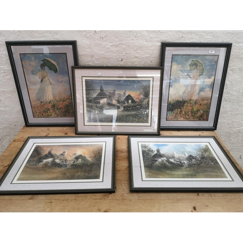 471 - Five framed prints to include Keith Andrew artist proof pencil signed prints