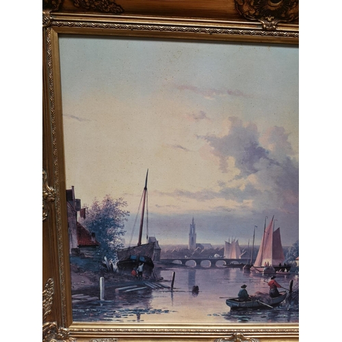 476 - A gilt framed Johannes Franciscus Spohler print - approx. 92cm wide x 77cm high