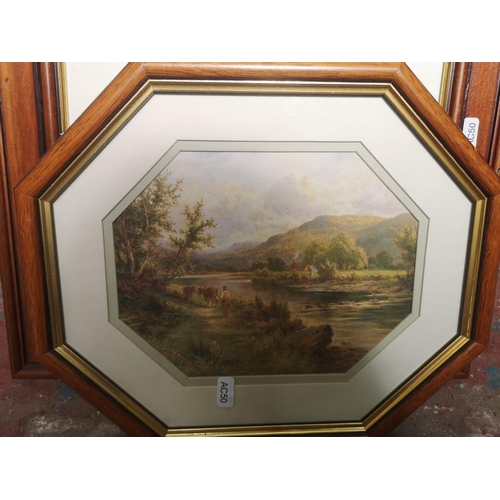 478 - Eight various framed pictures to include Wedgwood factory print, Gordon Dale watercolour, Steven Jon... 