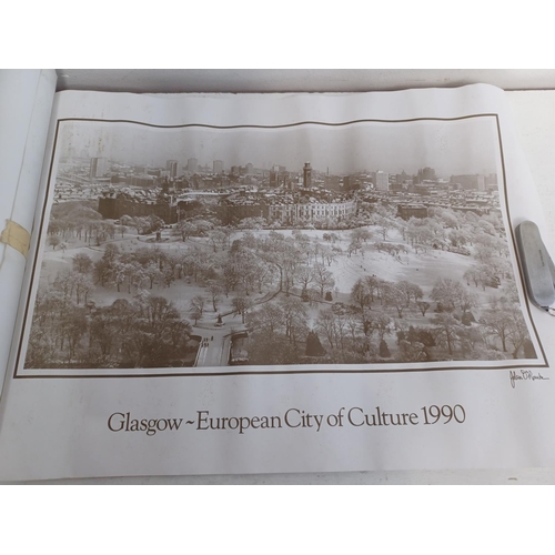 537 - Three rolled posters, Glasgow European City of Culture, 'A Memory of Avignon' Edward Fitzmaurice Cha... 