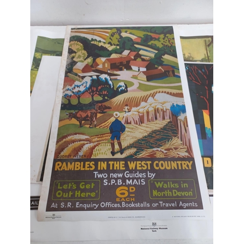 539 - A collection of railway posters to include Glasgow District Subway, Liverpool Overhead Railway, New ... 