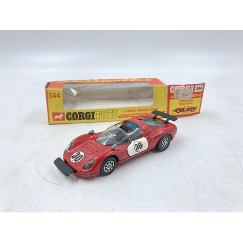 224 - A boxed vintage Corgi Toys Whizzwheels Ferrari 206 Dino Sport diecast - model no.344