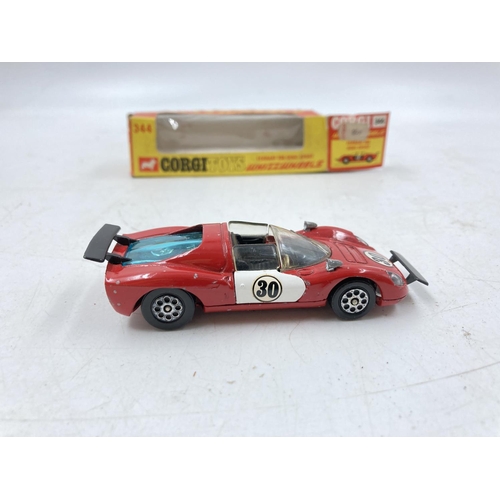 224 - A boxed vintage Corgi Toys Whizzwheels Ferrari 206 Dino Sport diecast - model no.344