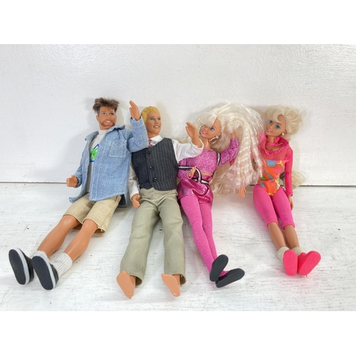 251D - A collection of Mattel Barbie and Ken dolls