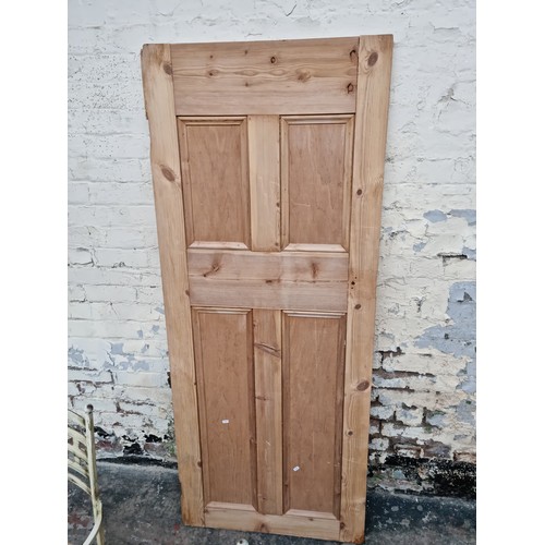 631 - A pine interior door - approx. 190cm x 80cm