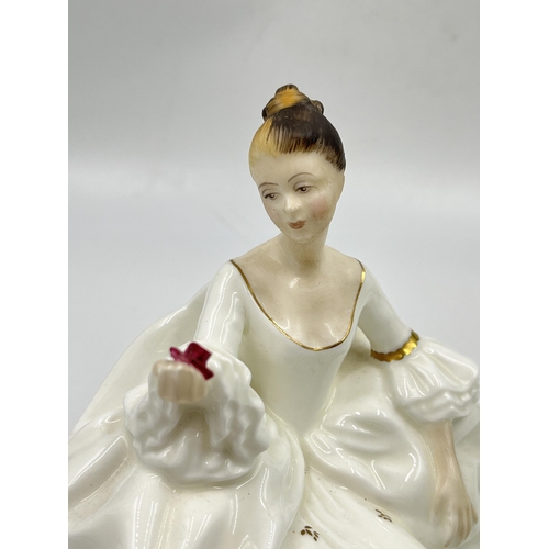 32B - Three Royal Doulton figurines comprising My Love HN 2339, Autumn Breezes HN 1913 and Falstaff HN 205... 