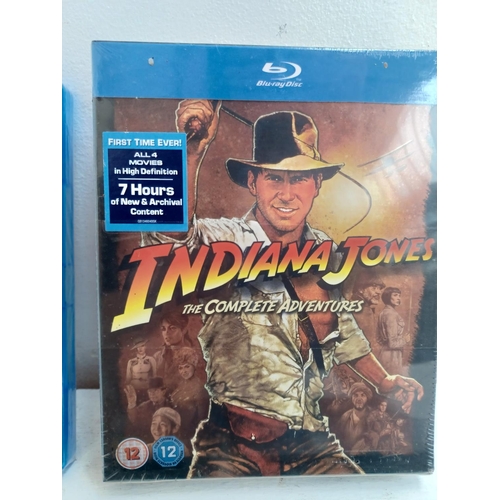 548 - Six items to include Indiana Jones The Complete Adventures Blu-ray four movie set (sealed), Twin Pea... 