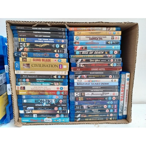 549 - Two boxes containing a collection of Blu-ray discs to include The Soft Skin, A Gorgeous Girl Like Me... 