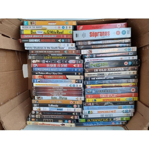 550 - Two boxes containing a collection of DVDs to include John Wayne The John Ford Collection, The Muppet... 