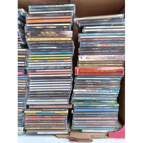 554 - Two boxes containing a collection of CD singles to include Willy Mason, The Magic Numbers, Manic Str... 