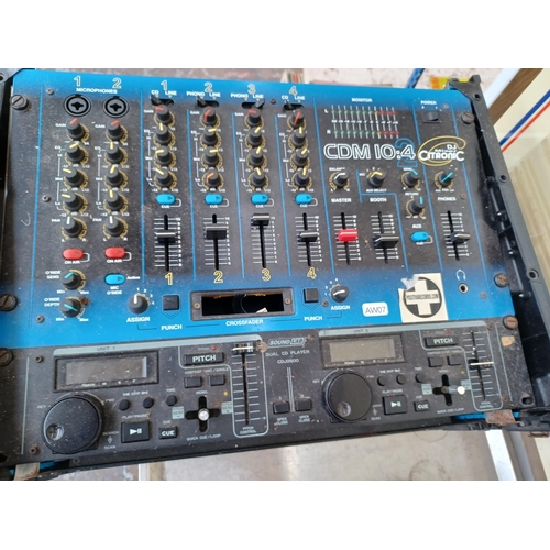 564 - Four items of DJ equipment to include Citronic MSX-4 Mix Station DJ mixer, Numark BCM125 The Beatkee... 