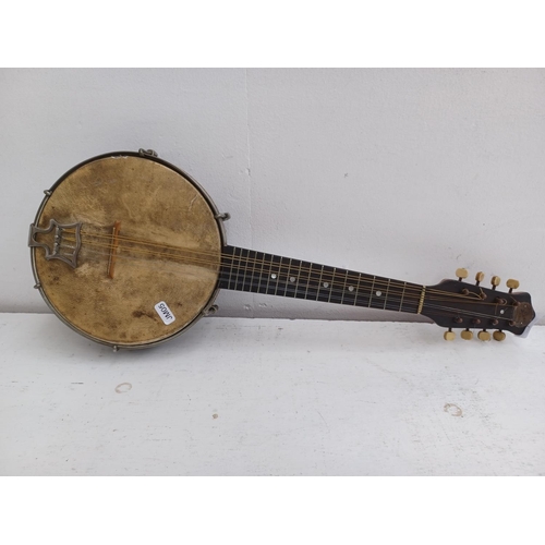 571 - An early/mid 20th century John Grey & Sons open back mandolin-banjo