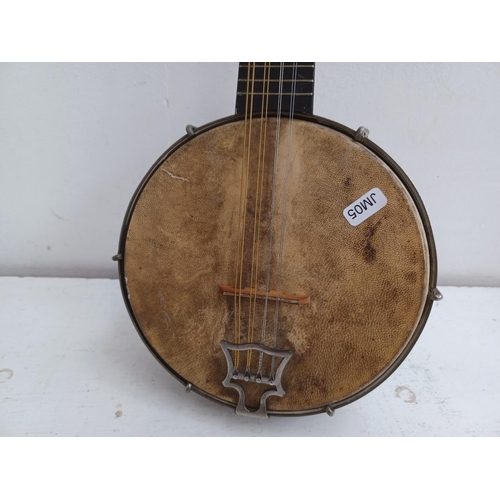 571 - An early/mid 20th century John Grey & Sons open back mandolin-banjo