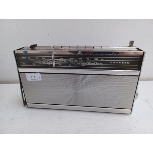 579 - Two Grundig 4-band radios, one Elite Boy 500 and one Yacht Boy 1100