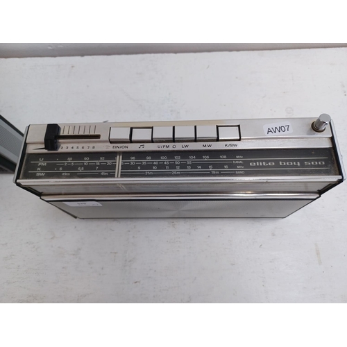 579 - Two Grundig 4-band radios, one Elite Boy 500 and one Yacht Boy 1100