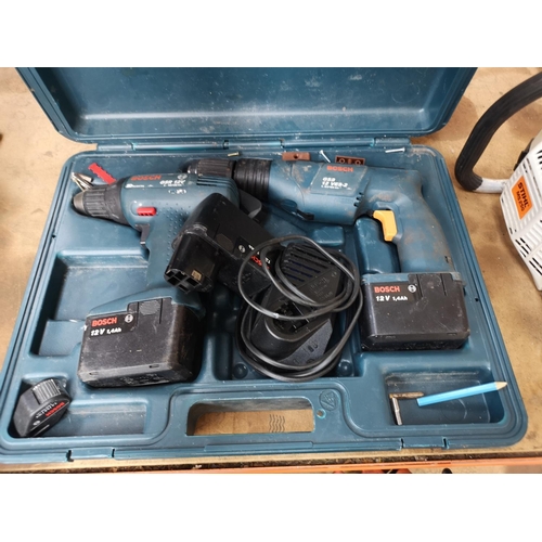 646 - Two cased handheld power tools, one Makita HR2410 2400v hammer drill with instruction manual and one... 