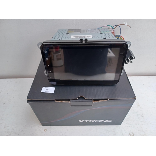 584 - A boxed Xtrons PF83MTVA Android in car entertainment system